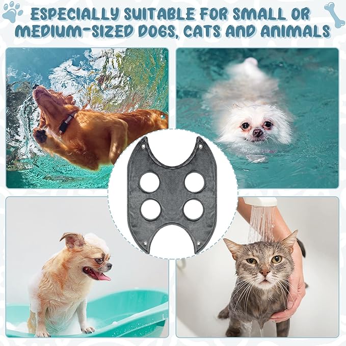 Shappy Dog Grooming Hammock Harness Pet Hammock Helper Towel Dog Restraint Bag Cat Grooming Sling Holder for Nail Trimming Clipping Bathing Washing(Small,Gray)