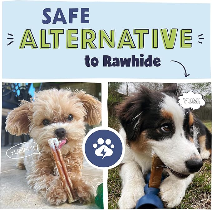 Pawstruck Natural 3-5" Bully Sticks for Small Dogs & Puppies – Single Ingredient, Low Odor & Rawhide-Free Chew Treat Bones - 100% Real Beef No Artificial Preservatives - 8 oz Bag - Packaging May Vary