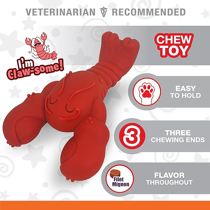 Nylabone Power Chew Lobster Dog Toy Filet Mignon X-Large/Souper - 50+ lbs. (1 Count)