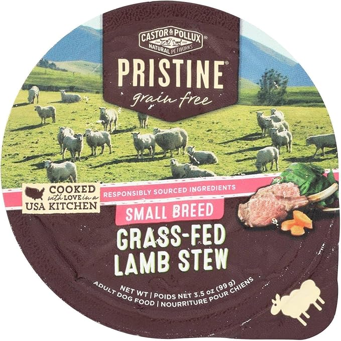 CASTOR & POLLUX Pristine Grass-Fed Lamb Stew Small Breed Dog Food, 3.5 OZ