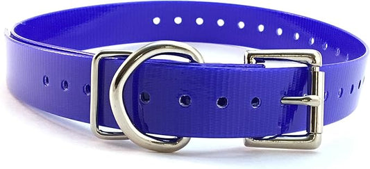 Replacement Strap for Dogtra Collars - 3/4" Wide Ultra-Durable Dog E-Collar Replacement for Training, Bark, Shock, Electric, and GPS Collars - 28" Adjustable Length Solid Blue