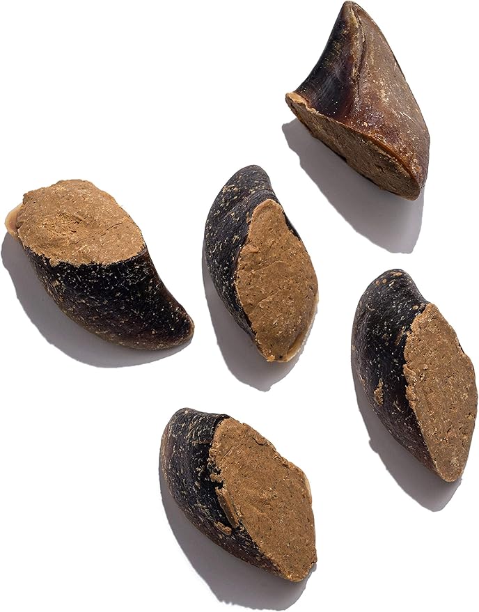 Jack&Pup Filled Cow Hooves for Dogs; Stuffed Dog Chew Hoofs (5 Pack) Cow Hoofs for Dogs. Natural Dog Chews, Filled Dog Bones (Bacon & Cheese Flavor)