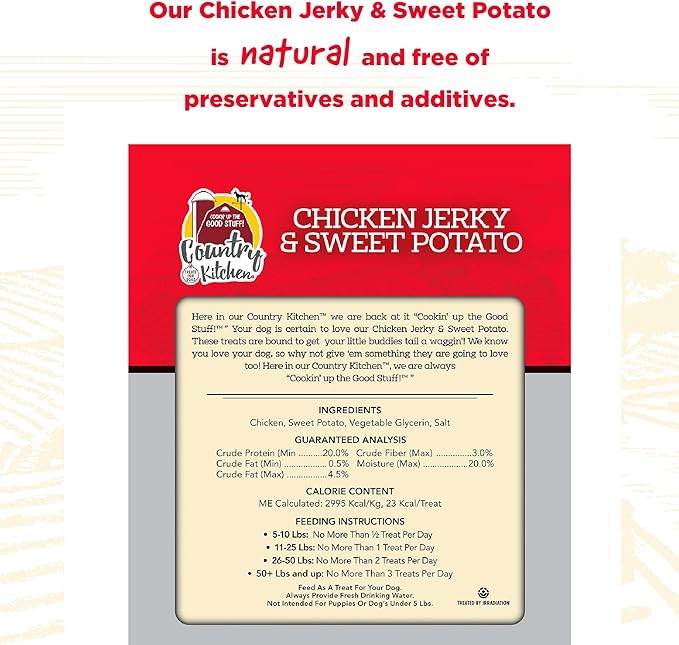 Chicken & Sweet Potato Jerky Tender Dog Treats, High Protein, Low Fat, No Artificial Colors, 16 oz