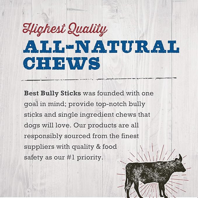 Best Bully Sticks Jumbo Smoked Beef Shin Bones (3 Pack) - Free-Range, All-Natural, & Grass-Fed Beef Dog Chews