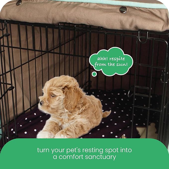 Molly Mutt Wild Horses Dog Crate Cover, 100% Cotton Canvas Cover with 2 Roll-Up Panels, Ideal for Dog or Cat Crate, Durable, Washable, and Free of Harmful Chemicals, 30" x 21" x 24"