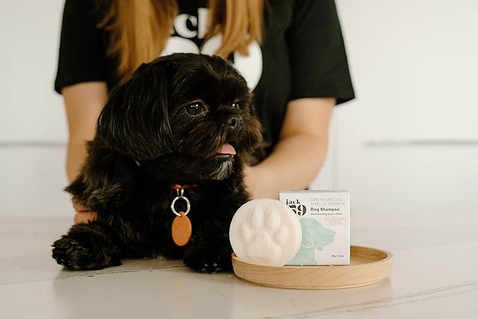 Organic Dog Shampoo Bar Soap with Added Conditioners for Skin, All Natural Puppy Bath Soap, pH Balanced, Vegan, 80+ Washes, Lavender, 80 oz