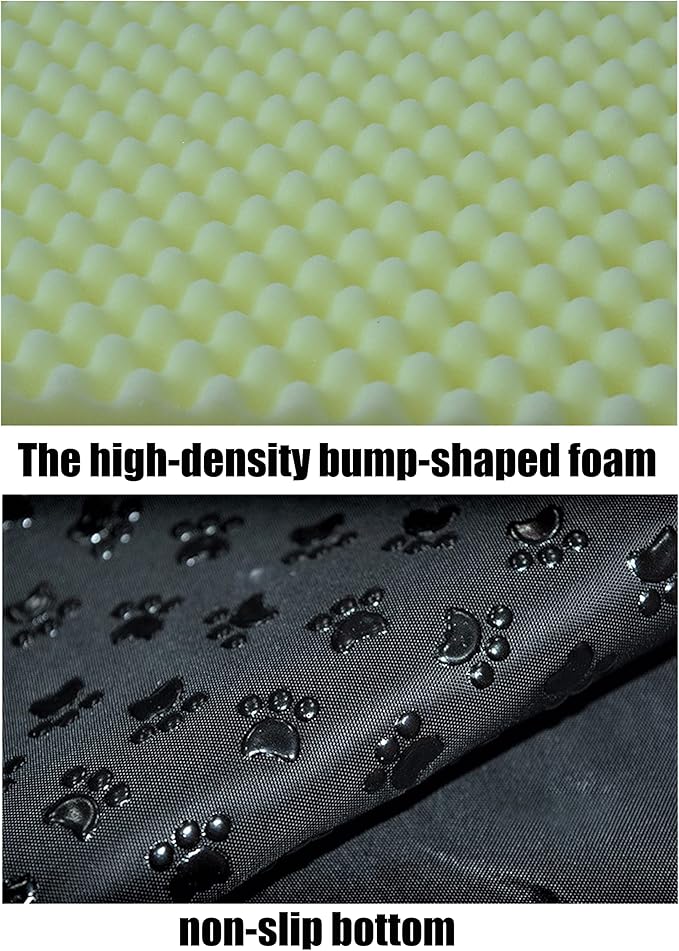 Dog Bed or Cat Bed,2 Ways to Use,Indoor Pet House with Fluffy Mat,Removable and Washable Cover,Splash-Proof House and Non-Slip Bottom,for Cats and Small Dogs(M Vertical Stripes)