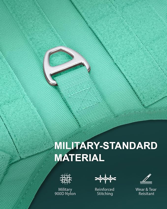 FAYOGOO Tactical Dog Harness for Large Dogs - Mesh Breathable Dog Harness Escape Proof with Handle - No Pull Military Service Dog Vest with Removable Patches for Walking,Training,Hiking