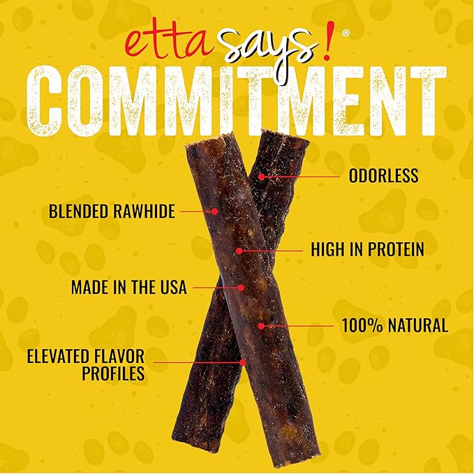 etta says! Premium Crunchy 4.5" Duck Dog Chews - Grain-Free Dog Treats, Good for Teeth, Easy to Digest - Made in The USA (36 Count Pack of 1)
