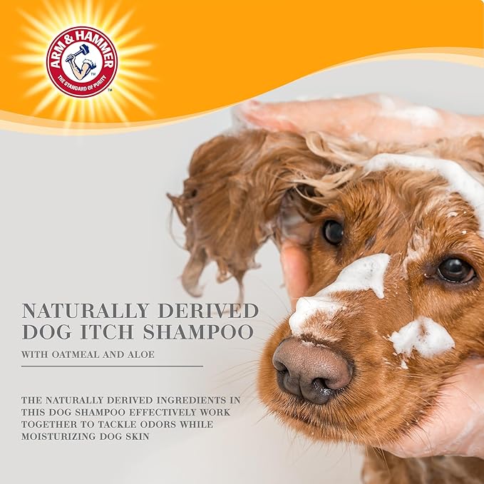 Arm & Hammer for Pets Ultra Fresh Itch Relief Shampoo With Oatmeal & Aloe Value Size With Pump 24oz | Great Smelling Dog Grooming Supplies, Bathing Supplies, Wash, Puppy Shampoo, Pet Shampoo