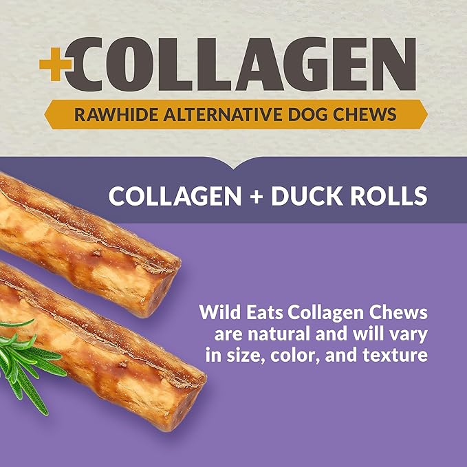 Collagen Chews for Dogs, Stick Dog Treat for Medium & Large Dogs (10" 3ct, Real Duck) - Dog Chews Long Lasting, Rawhide Free, Low Fat, Grain Free Retriever Rolls