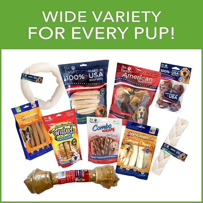 Pet Factory Real Chewz Premium Pig Ears Dog Chew Treats, 100% All-Natural - 7 Count/1 Pack