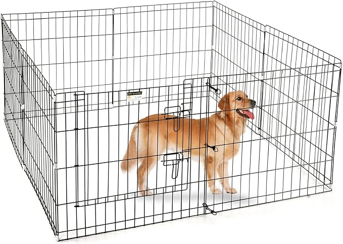 Pet Trex 24" Exercise Playpen for Dogs Eight 24" x 24" High Panels with Gate