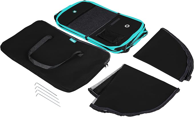 Deluxe Premium Pet Dog Playpen Portable Soft Dog Exercise Pen Kennel with Carry Bag for Dogs, Cats, Kittens, and All Pets (Small, Black)