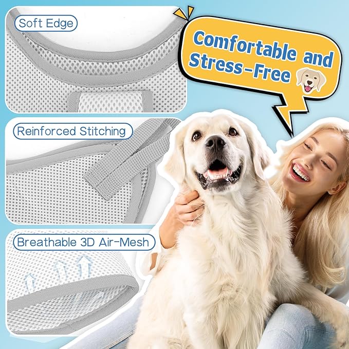 Supet Dog Grooming Hammock, New Pink Small Dog Sling for Nail Trimming, Back Protect Hanging Harness for Claw Care, Nail Trimming Restraint with Thick Fabric