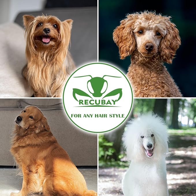 Dog Cat Scissors for Grooming, Pet Shears for Thick Coats and Matted Hair, Thinner Curved Straight Chunker Stainless Steel Shears Blue