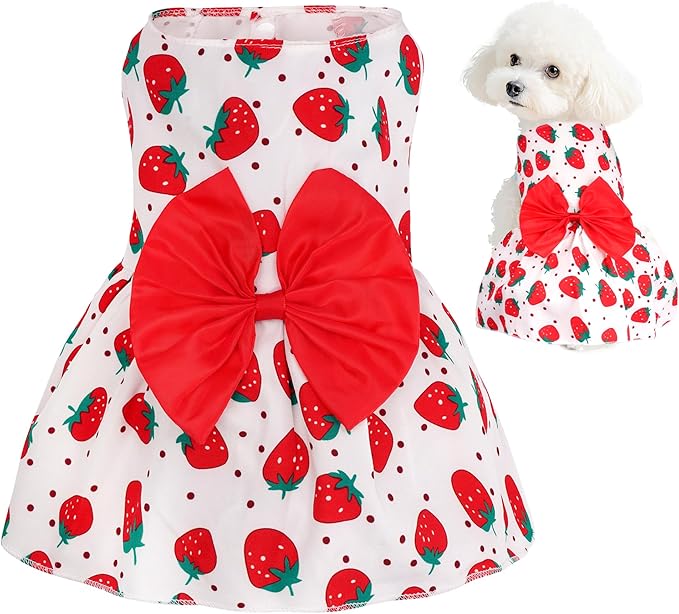 choyaxo Floral Dog Dress Cute Dog Skirt Pet Dress Summer Pet Clothes for Puppy Small Cats