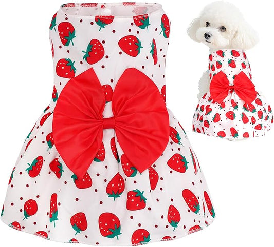 choyaxo Floral Dog Dress Cute Dog Skirt Pet Dress Summer Pet Clothes for Puppy Small Cats