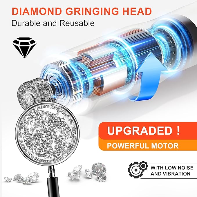 7-Speed 360° LED Strong Light Dog Nail Grinder Quiet Cat Nail Grinder Dog Nail Trimmers for Large Medium Small Dogs Cats Pets Claw Trimmer Quick Dog Nail Clipper