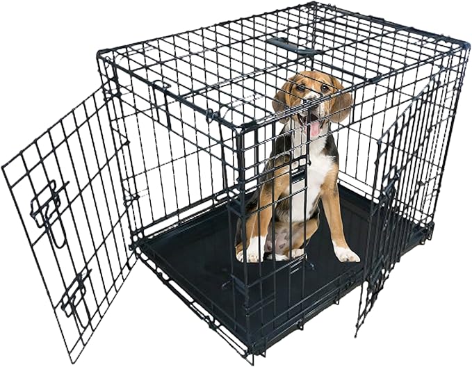 Black Standard Small 24 inch Dog Cage