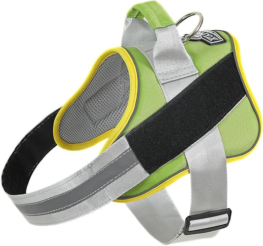 Bolux Dog Harness, No-Pull Reflective Dog Vest, Breathable Adjustable Pet Harness with Handle for Outdoor Walking - No More Pulling, Tugging or Choking (XX-Large (Pack of 1), GreenYellow)