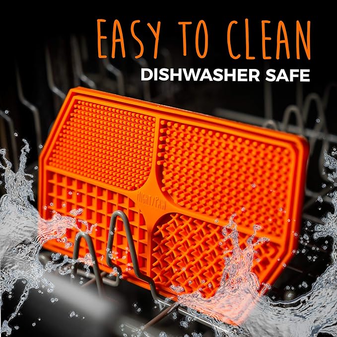 Mighty Paw Dog Lick Pad - Anxiety Alleviation - Strong Suction - Enhanced Paw Grooming - BPA-Free Silicone - Slow Feeding Lick Pad - Dental Health - Dishwasher Safe - Food Safe Silicone Dog Food Mat