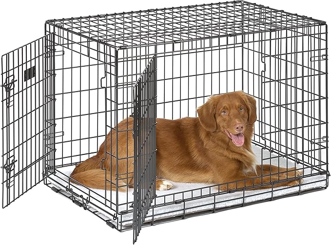 MidWest Homes for Pets Quiet Time Reversible Crate Pan Cover 36' Mushroom Diamond/Fleece