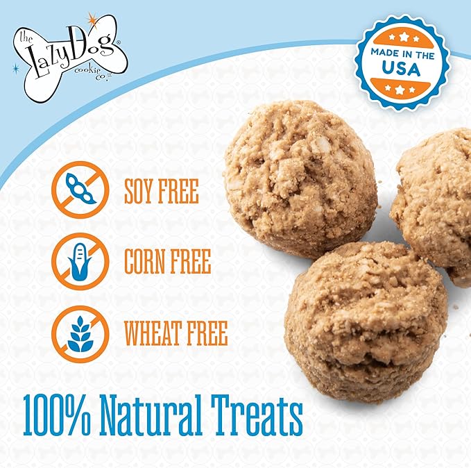 The Lazy Dog Cookie Co. Leftover Turkey Sandwich, Turkey & Sweet Potato Soft-Baked Natural Dog Treats - Wheat-Free & Soy Free - Limited Edition - Made in The USA - 5 oz