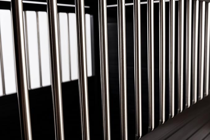 New Age Pet ECOFLEX Dog Crate End Table - Furniture-Style Pet Crate for Crate Trained Dogs - Stainless Steel Tubing & a Latched Closure - 10 Year Manufacturer's Warranty, X-Large, Black