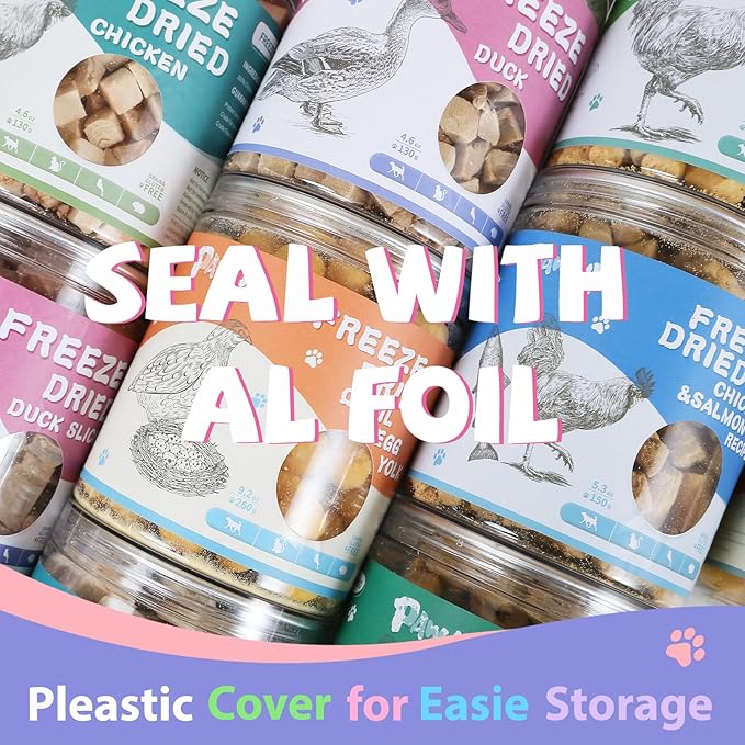 Freeze Dried Duck Treats for Cats Dogs, Freeze-Dried Raw Food Topper, High Protein, Gluten&Grain Free, Rawhide Free, 3.8 oz