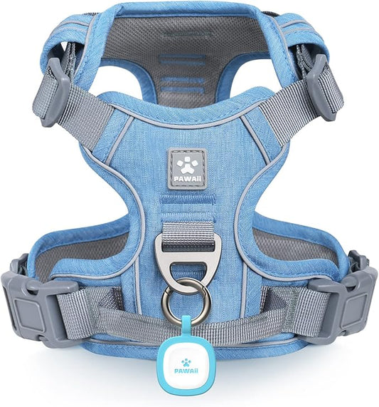 Pawaii Dog Harness for Large Dogs, Dog Harness with Pet ID Tag, No Choke Dog Harness, Adjustable Soft Padded Pet Vest with Easy Control Handle