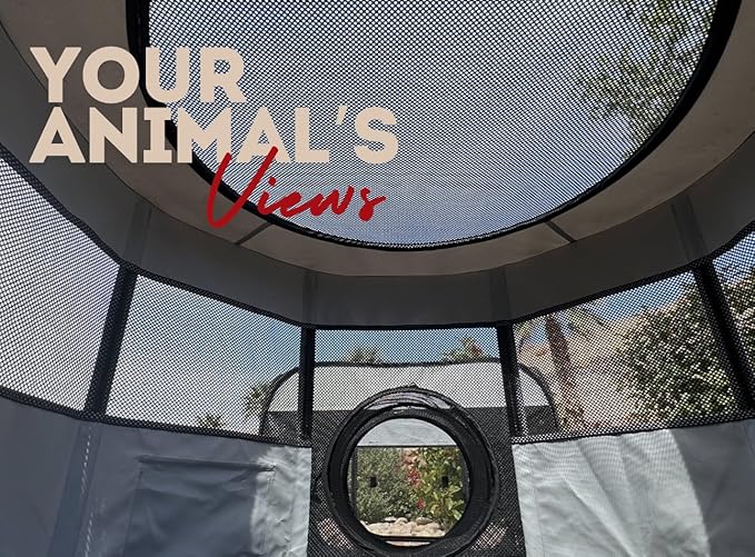 Animal Enclosure Playpen with Tunnel and Double Detachable Rooms - Extra Large and Extremely Sturdy