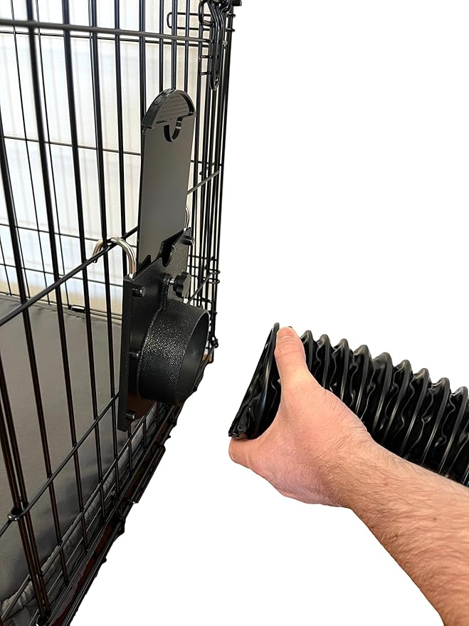 Dog Grooming Cage Dryer Hanger - Air Hose Cage Hanger with Door - Regulates Air Flow for Groomers - Compatible with B-Air Grizzly Duct Drying Kit