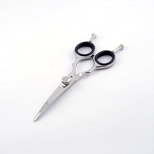 5" Downward Curved, Professional Pet Grooming Scissors, Two Finger Rests