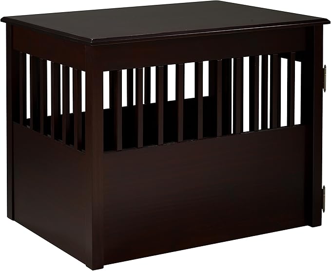 BarkWood Large Pet Crate End Table - Cappuccino Finish