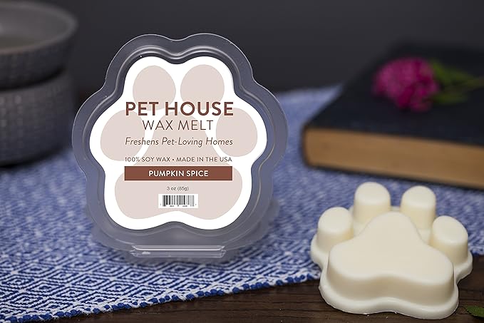 One Fur All Pet House Wax Melts - Pumpkin Spice/Apple Cider Pack of 2 - Pet Odor Eliminating Wax Melts - Long-Lasting Scented Wax Melts - Pet-Friendly Wax Melts - Natural Wax Melts