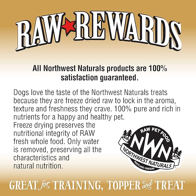 Northwest Naturals Raw Rewards Freeze-Dried Turkey Neck Treats for Dogs and Cats - Whole Neck - Healthy, 1 Ingredient, Human Grade Pet Food, All Natural - 6 Oz