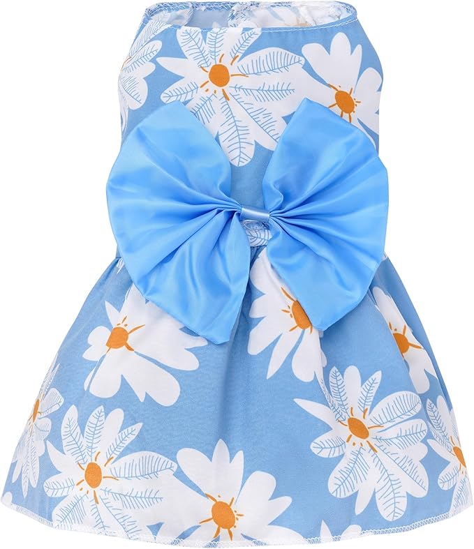 choyaxo Floral Dog Dress Cute Dog Skirt Pet Dress Summer Pet Clothes for Puppy Small Cats