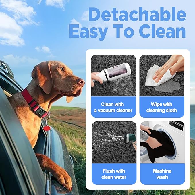 Back Seat Extender for Dogs - Waterproof Dog Car Seat Cover for Back Seat with Hard Bottom - 2025 Upgraded Material! Anti-Scratch! Safer! Easy to Use & Clean -Holds 400lbs