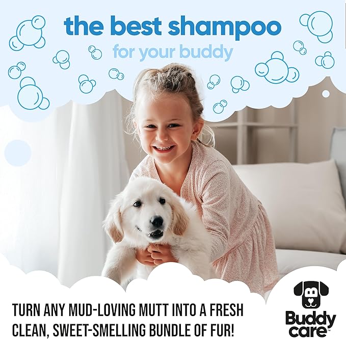 Bubblegum Dog Shampoo by Buddycare | Deep Cleansing Shampoo for Dogs | Bubblegum Scented | with Aloe Vera and Pro Vitamin B5 (50.72oz)