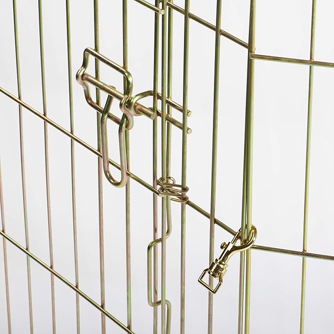 MidWest Homes for Pets Dog Exercise Pen & Playpen, 24" W x 24" H, No Door, Gold Zinc