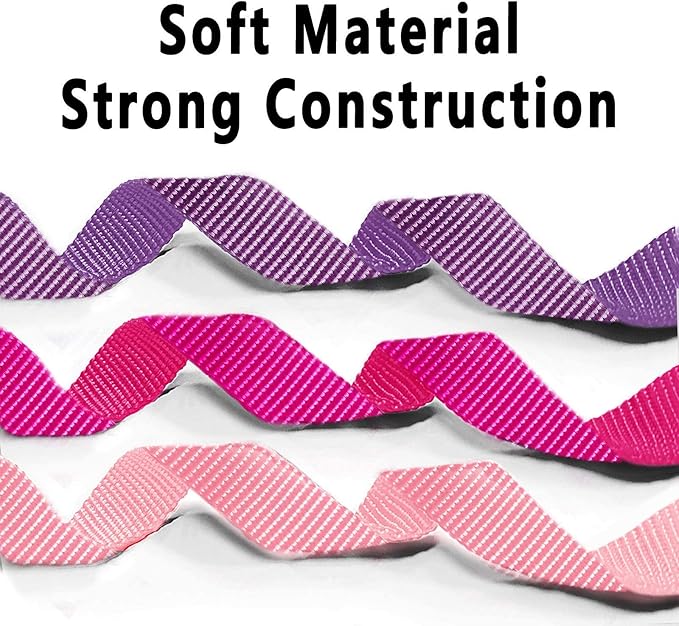 azuza 3 Pack Dog Collars Comfortable and Adjustable Nylon Dog Collars for for Small Dogs, S (11-16inch)，Pink, Hot Pink and Purple