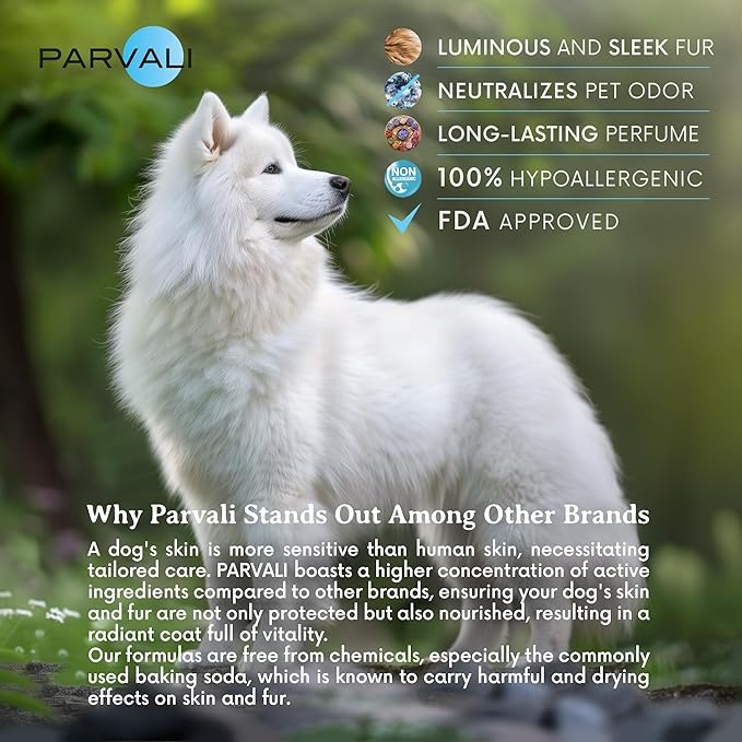 Natural Dead Sea White Glamor Pet Shampoo (250 ml, 8.45 fl oz). Gentle Bleaching for White Fur Breeds. Silky-Touch, Minerals Rich, Extra-Scented Formula for Gentle and Easy Application. Enjoy!