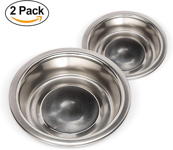 Neater Pet Brands Stainless Steel Dog and Cat Bowls (2 Pack) Neater Feeder Cat Deluxe or Cat Express Extra Replacement Bowl (Metal Food and Water Dish) (1 Cup)