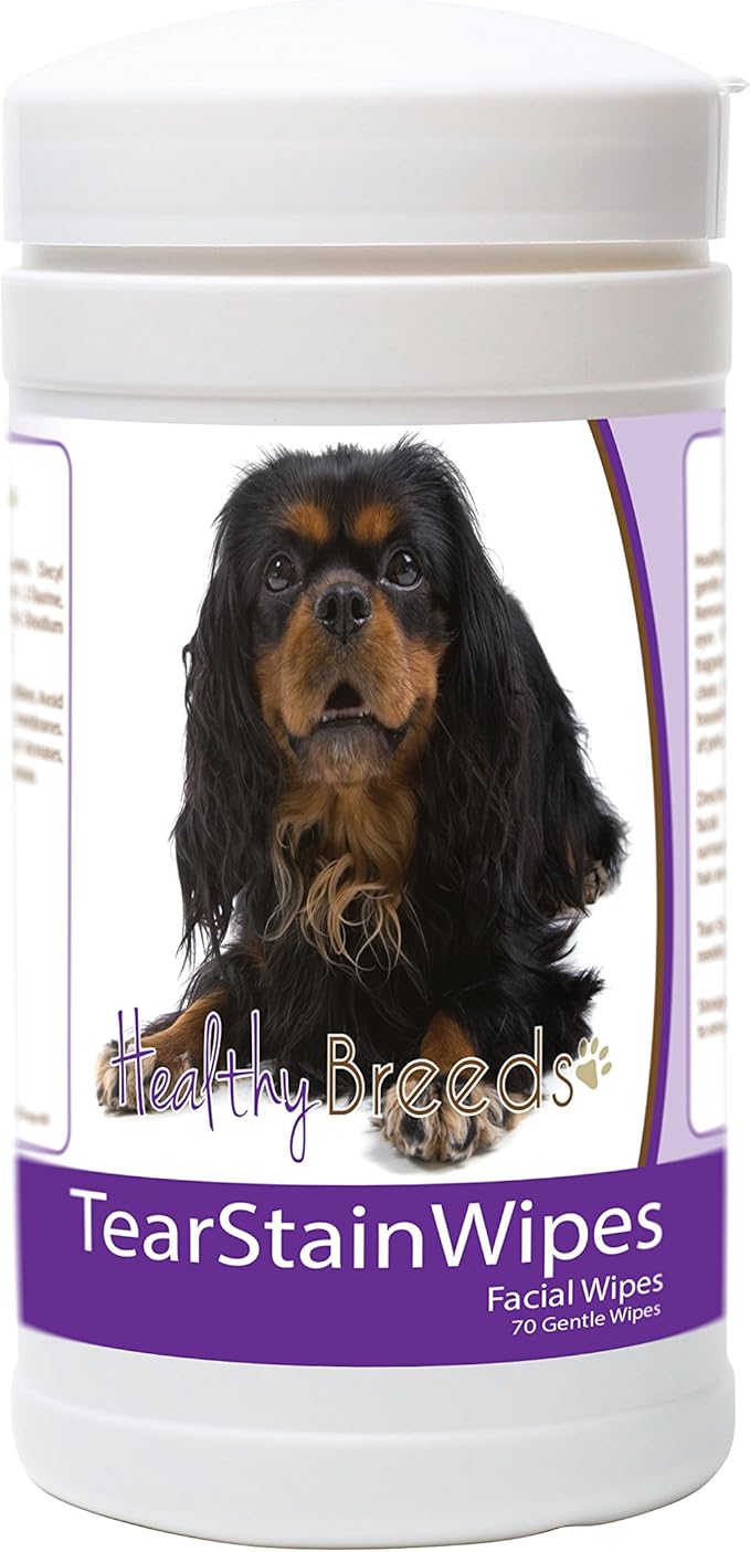 Healthy Breeds English Toy Spaniel Tear Stain Wipes 70 Count