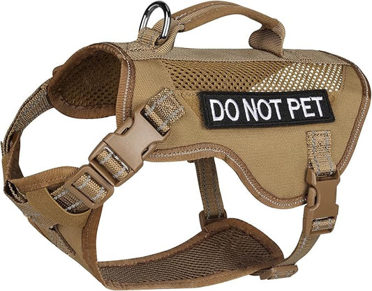 Tactical Dog Harness for Small Dogs, Breathable Mesh Dog Vest Tactical Puppy Harness with Handle, Reflective Military Dog Vests Harness for Outdoor Training Walking