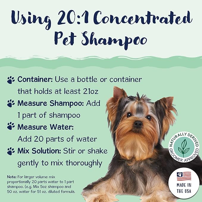 Bobbi Panter Itchy Dog Shampoo for Soothing Skin Relief, Naturally Derived Ingredients, Tear-Free, Salt-Free, Paraben-Free, pH-Balanced, 20:1 Concentrated Formula, Green Apple Scent, 13 Oz.