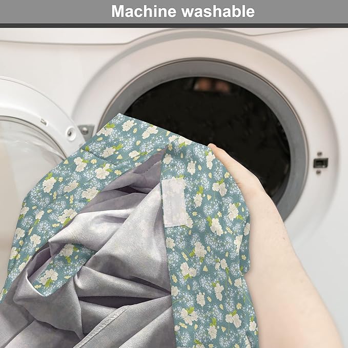 Lunarable Spring Dog Crate Cover, Pastel Tone Romantic Blossoming Flowers Pattern Vintage Garden Art, Easy to Use Pet Kennel Cover for Medium Large Dogs, 42 Inch, Cadet Blue Eggshell