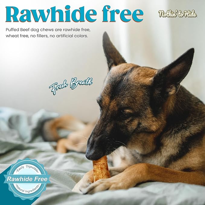 Fieldcrest Farms Nothin to Hide Flip Chips Dog Chews - Natural Rawhide Alternative Treats for Dogs, Collagen Based Snack for Moderate Chewers Up to 35lbs, Beef Flavor - 2 Packs (16 Chips)