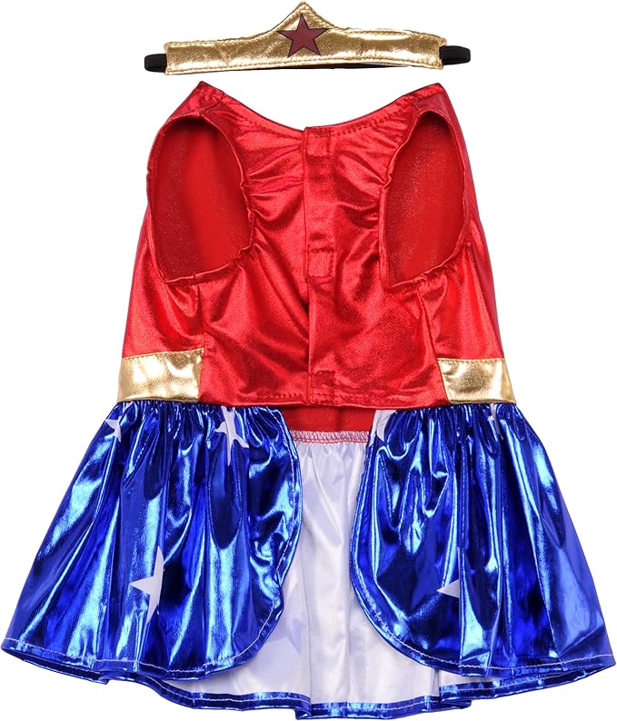 Rubie's Big Dog Wonder Woman Dog Costume, Multicolor